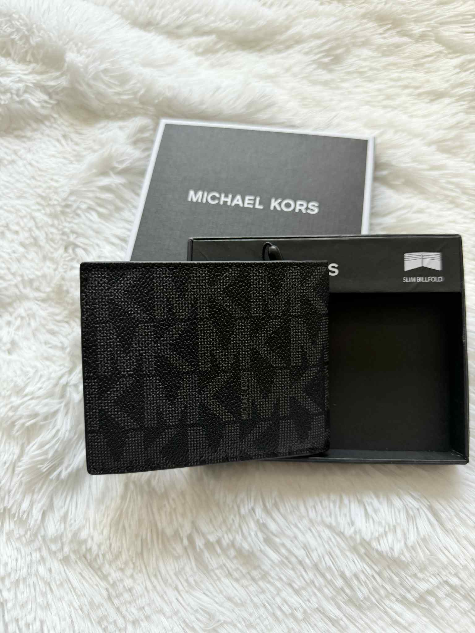 Michael Kors Men’s Bifold Wallet (Black / MK Monogram)