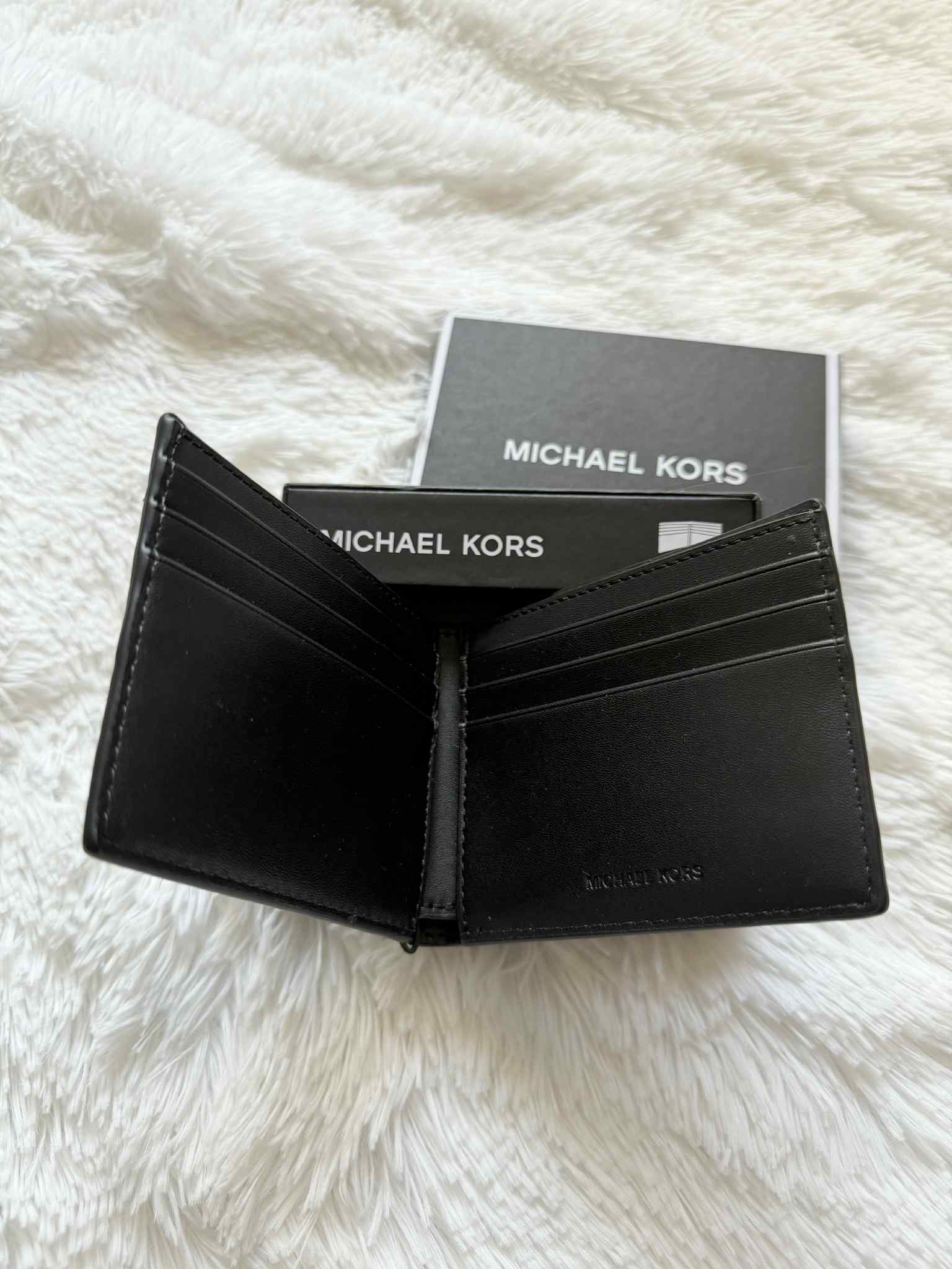 Michael Kors Men’s Bifold Wallet (Black / MK Monogram)