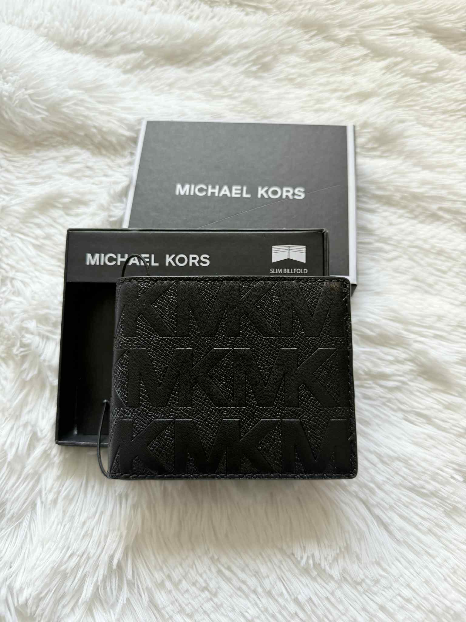 Michael Kors Men’s Bifold Wallet (Black / MK Monogram)