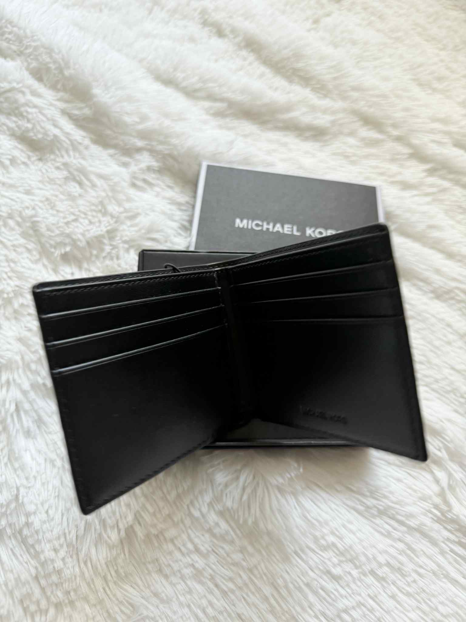 Michael Kors Men’s Bifold Wallet (Black / MK Monogram)